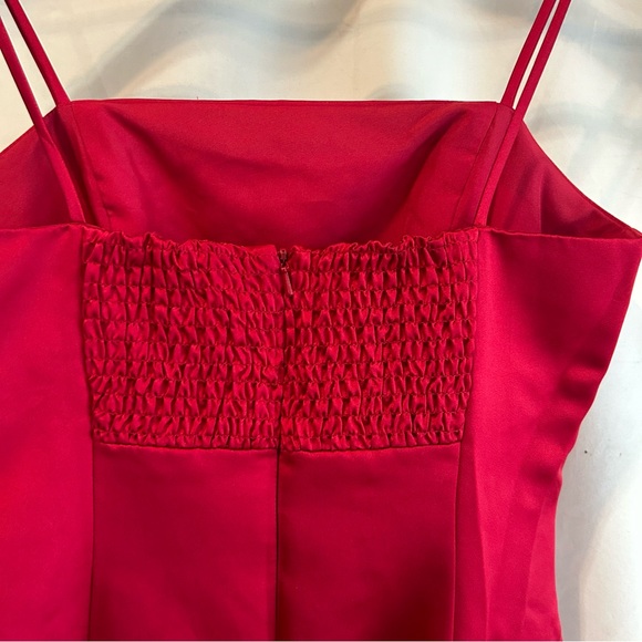 David’s Bridal Short Satin Dress with Spaghetti Straps | Style JB2815 | Girls 16 - Picture 9 of 10